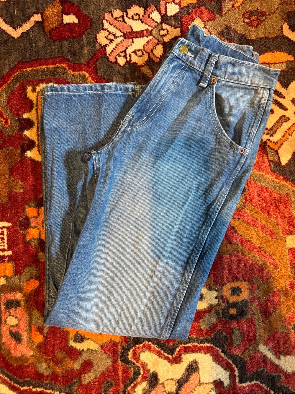 B SIDES Women's Relaxed Blue Denim Jeans